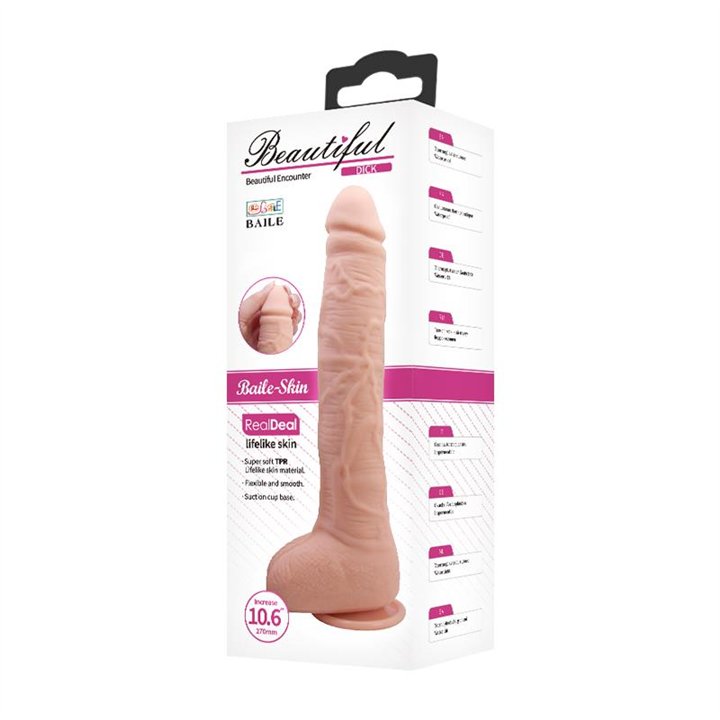 Dick Realistic Dildo with Suction Cup Flesh - BW-008038NR - Teknashop Ltd