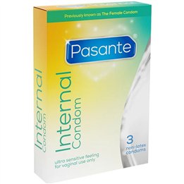 PASANTE - INTERNAL CONDOM NON-LATEX 3 UNITS - D-225587 - Teknashop Ltd