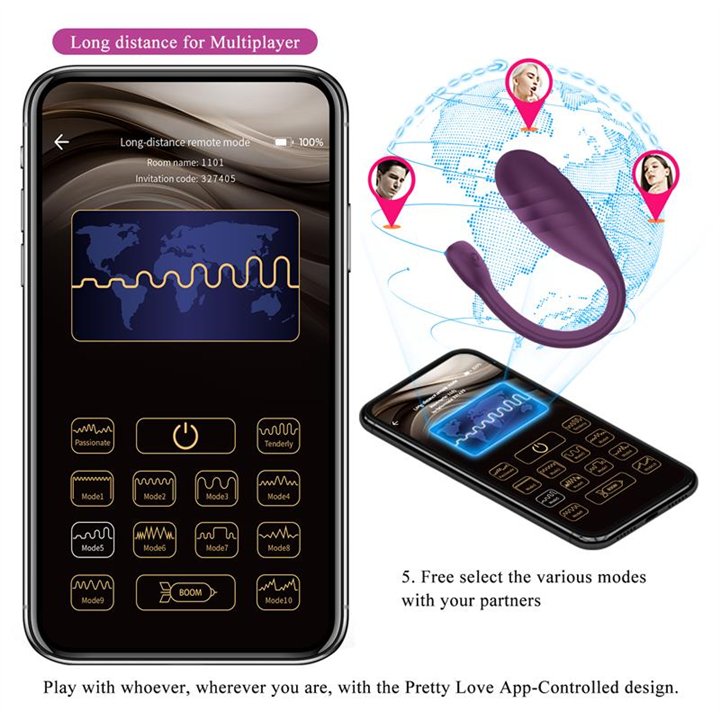 Leviathan Vibrating Egg with App - BI-300103HP - Teknashop Ltd