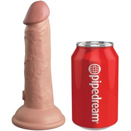 KING COCK - ELITE REALISTIC DILDO VIBRATING & SILICONE 15.2 CM - D-236629 - Teknashop Ltd