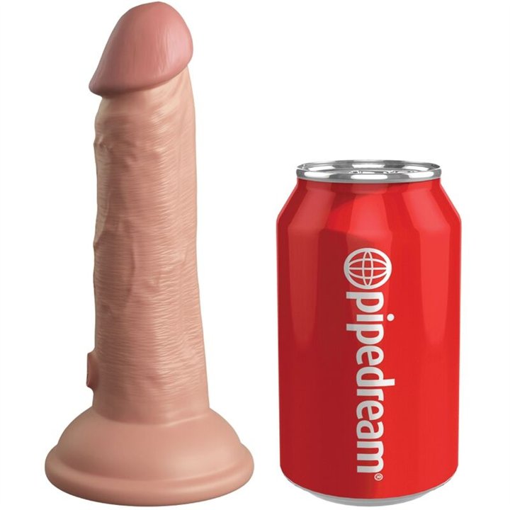 KING COCK - ELITE REALISTIC DILDO VIBRATING & SILICONE 15.2 CM - D-236629 - Teknashop Ltd