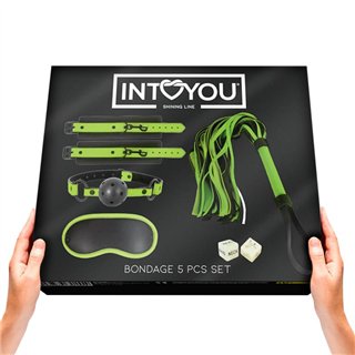 Glow in the Dark Bondage Set with 5 Pzs - SL-155 - Teknashop Ltd
