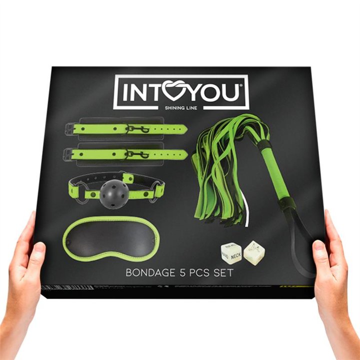 Glow in the Dark Bondage Set with 5 Pzs - SL-155 - Teknashop Ltd