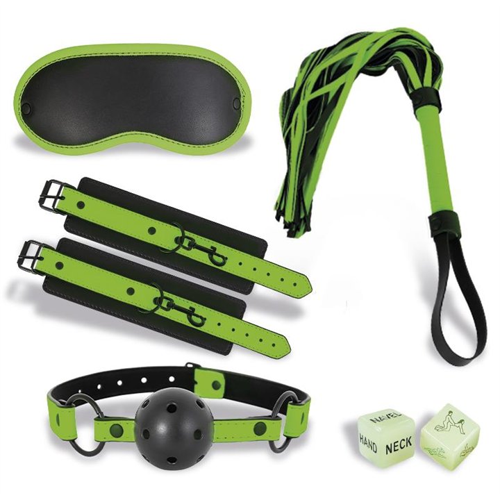 Glow in the Dark Bondage Set with 5 Pzs - SL-155 - Teknashop Ltd