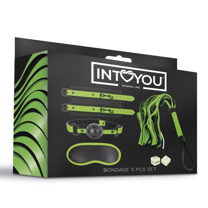 Glow in the Dark Bondage Set with 5 Pzs - SL-155 - Teknashop Ltd