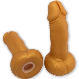 DIABLO PICANTE - PENIS SHAPED PIGGY BANK 22.5 CM GOLD - D-242395 - Teknashop Ltd