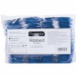 PASANTE - RIBBED PASSION CONDOMS BAG 144 UNITS - D-244555 - Teknashop Ltd