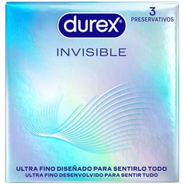 DUREX - ULTRA THIN INVISIBLE CONDOMS 3 UNITS - D-244121 - Teknashop Ltd