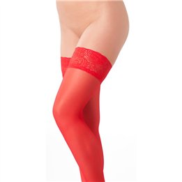 Hold-up Stockings Red One Size - R1457 - Teknashop Ltd