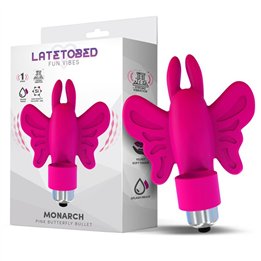 Monarch Butterfly Vibrating Bullet Silicone Pink - LT-688 - Teknashop Ltd