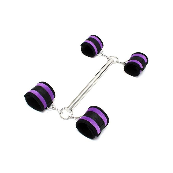 Spreader Bar with Detachable 4 Cuffs Purple - R8148 - Teknashop Ltd