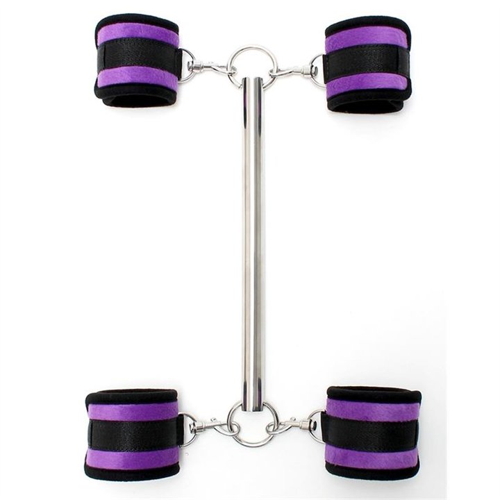 Spreader Bar with Detachable 4 Cuffs Purple - R8148 - Teknashop Ltd
