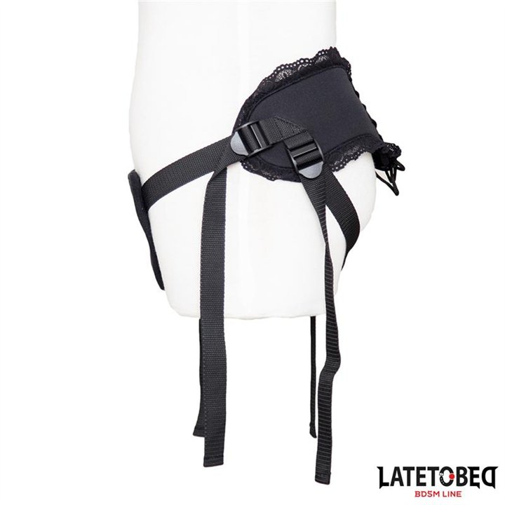 Lace Edge Strap On with Silicone Ring - 8436615007325 - Teknashop Ltd