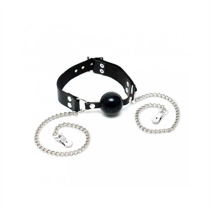 Mouthgag with nipple clamps-Adjustable - R7975 - Teknashop Ltd