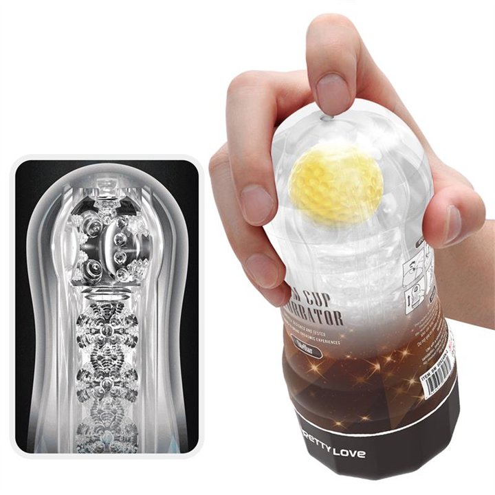 Stellar Ball-Rolling Masturbator Cup Yellow - BM-009249N-2 - Teknashop Ltd