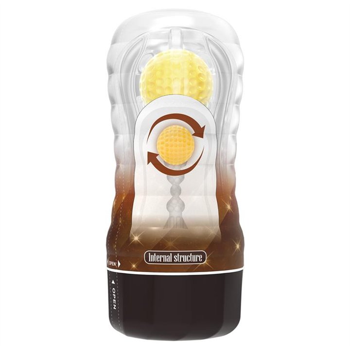 Stellar Ball-Rolling Masturbator Cup Yellow - BM-009249N-2 - Teknashop Ltd