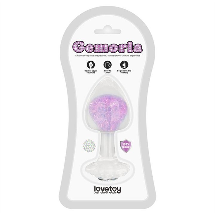 Gemoria Silicone Butt Plug with Crystal Sphere - LO-LV420011 - Teknashop Ltd