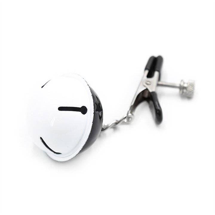 Nipple Clamps with Bell Black/White - 843658379343 - Teknashop Ltd