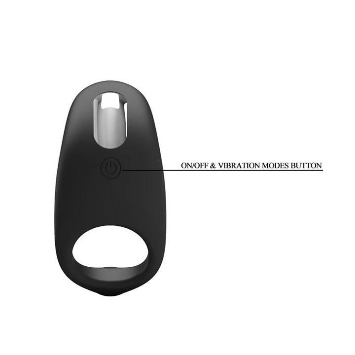 Cockring Gemma USB Silicone Black - BI-210162 - Teknashop Ltd
