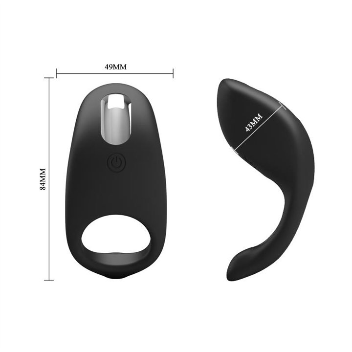Cockring Gemma USB Silicone Black - BI-210162 - Teknashop Ltd