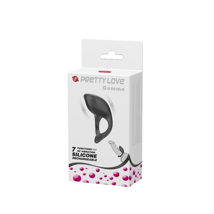 Cockring Gemma USB Silicone Black - BI-210162 - Teknashop Ltd