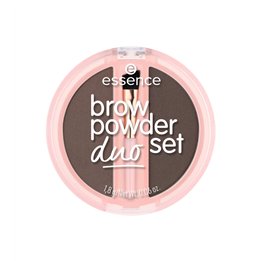 Essence, Duo Set, Matte, Eyebrow Powder, 03, Dark, 1.8 g - Teknashop Ltd