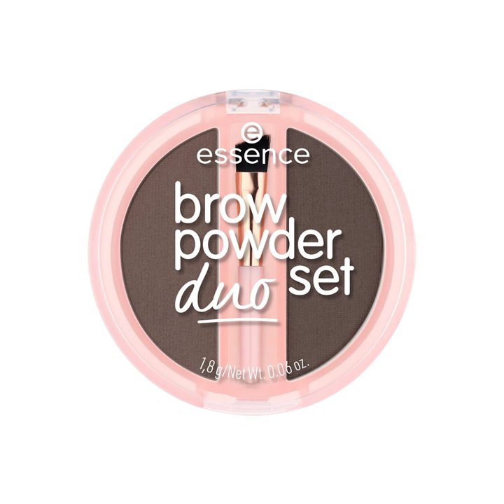 Essence, Duo Set, Matte, Eyebrow Powder, 03, Dark, 1.8 g - Teknashop Ltd