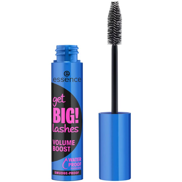Essence, Get Big Lashes, Waterproof, Volume, Mascara, 01, Black, 12 ml - Teknashop Ltd