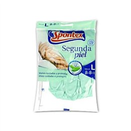 Spontex Second Skin Gloves Size L - unisex - Teknashop Ltd