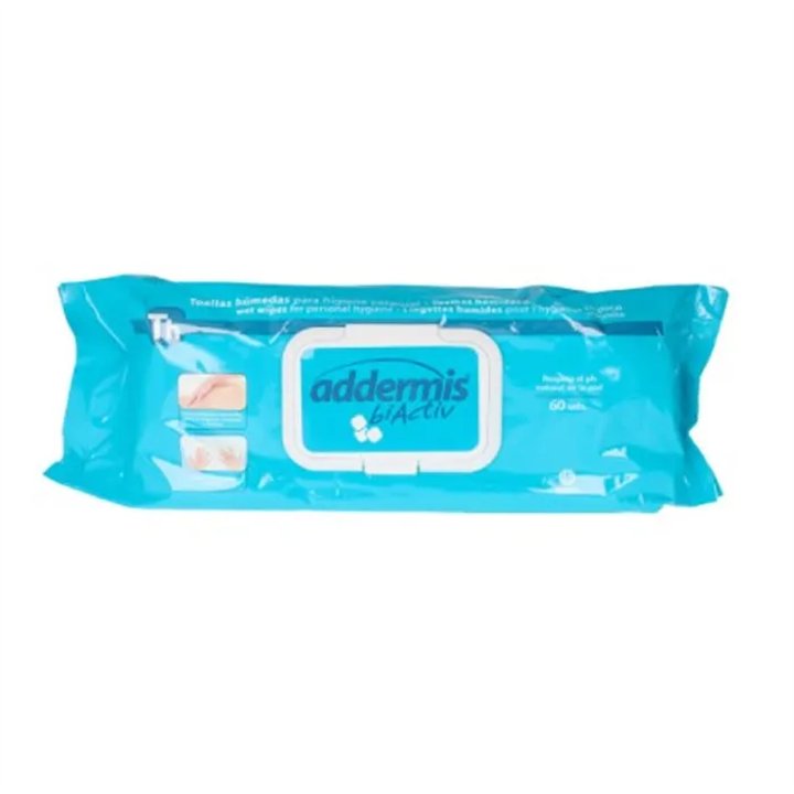 Indasec Addermis Biactiv Wet Wipes for Adults 60 Units - unisex - Teknashop Ltd