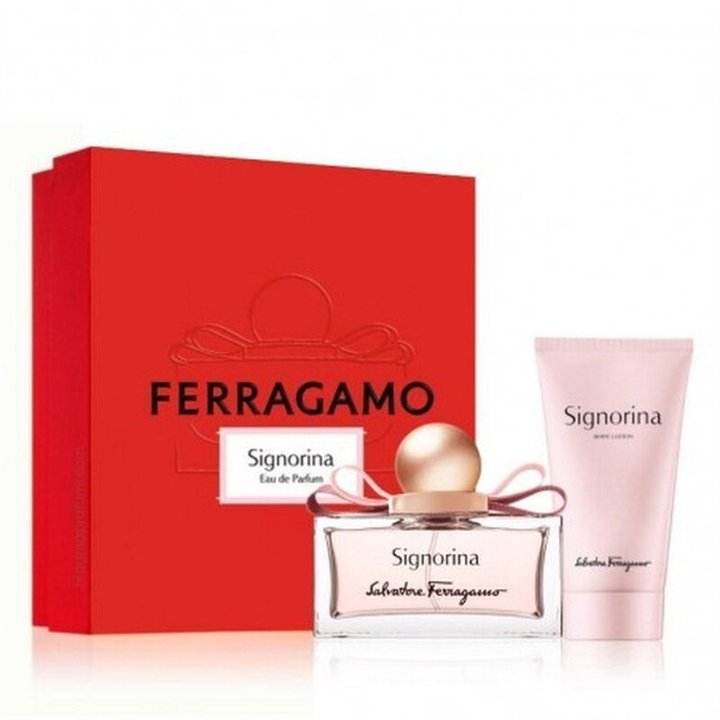Set Salvatore Ferragamo: Signorina, Eau De Parfum, For Women, 50 ml + Signorina, Moisturizing, Body Lotion, 50 ml - Teknashop Lt
