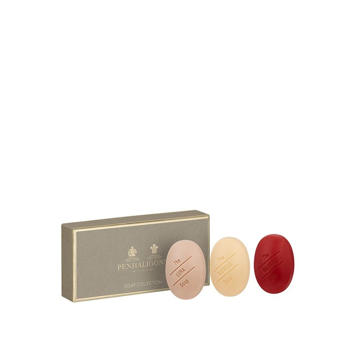 Set Penhaligon's: Luna, Cleansing & Moisturising, Scented Soap Bar, 30 g + Quercus, Cleansing & Moisturising, Scented Soap Bar, 