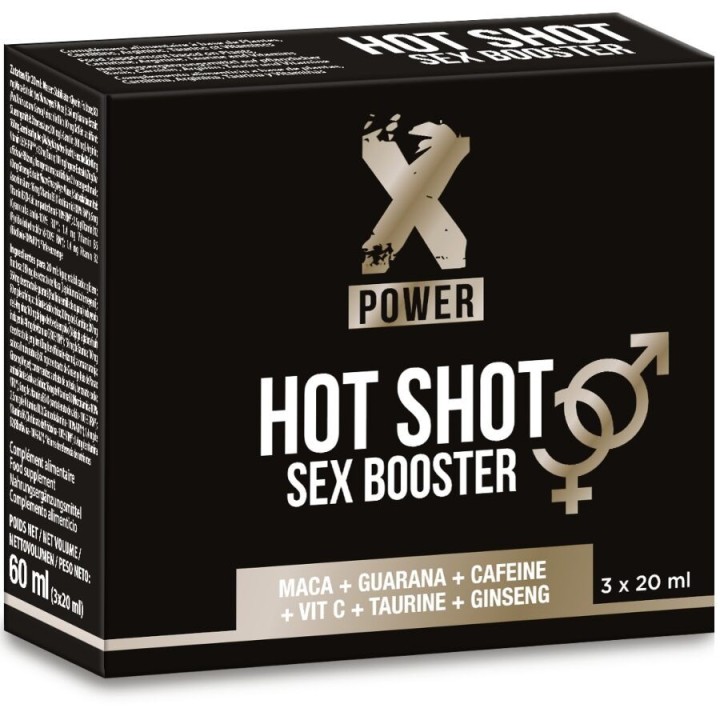 X POWER - HOT SHOT SEX BOOSTER INCREASE LIBIDO 3 X 20 ML - D-244546 - Teknashop Ltd