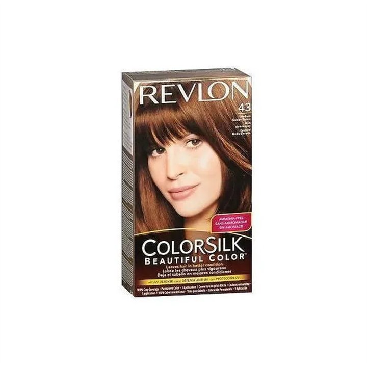 Revlon Colorsilk Ammonia Free 43 Medium Golden Brown  - unisex - Teknashop Ltd