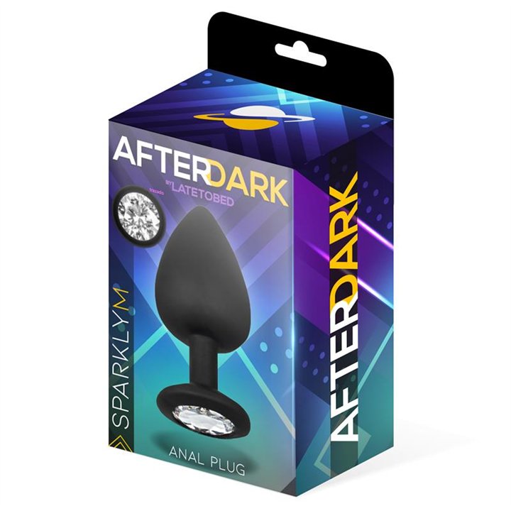 Sparkly Butt Plug Silicone Size M 8 cm x 3.5 cm - AD-280 - Teknashop Ltd