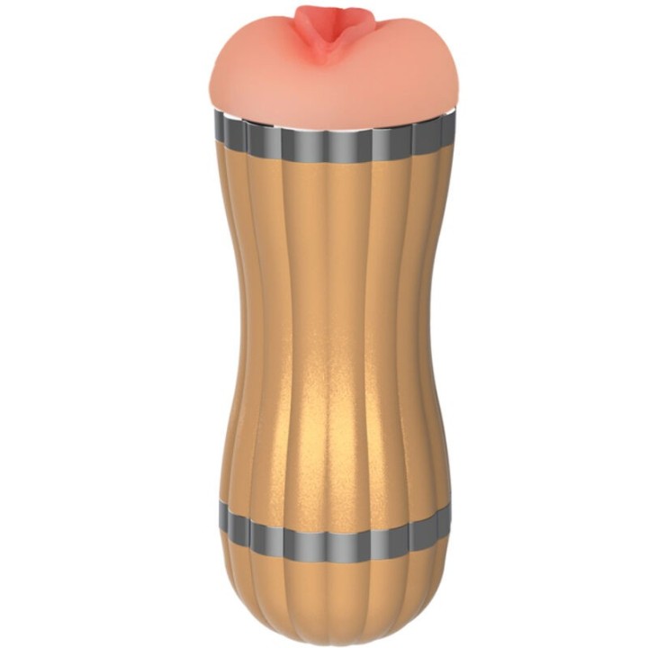 ARMONY - BEVIS DOUBLE MASTURBATOR VAGINA & MOUTH WITHOUT VIBRATION GOLD - D-238251 - Teknashop Ltd