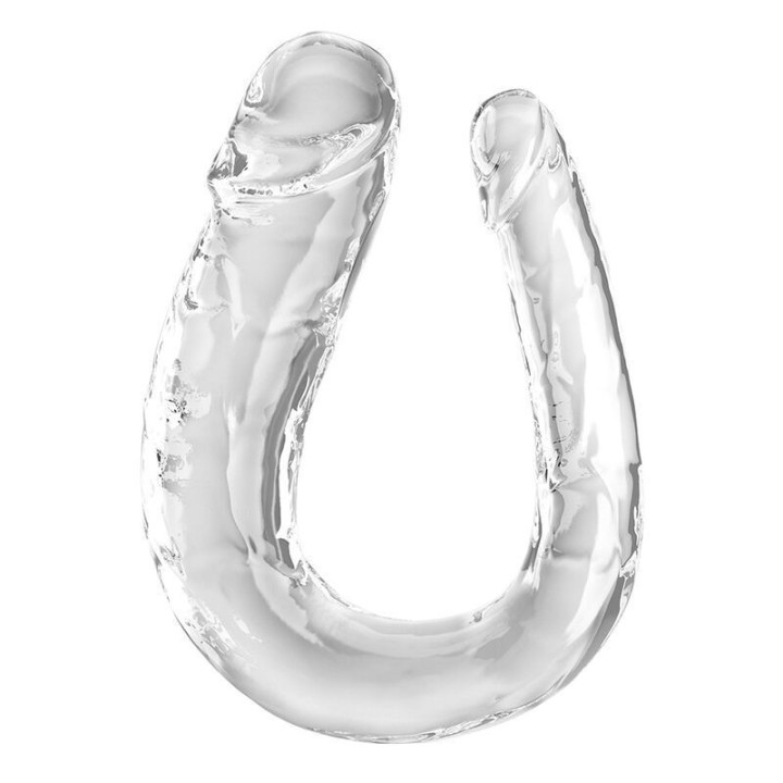 KING COCK - DOUBLE TROUBLE DOUBLE DILDO 44 CM CLEAR - D-241519 - Teknashop Ltd