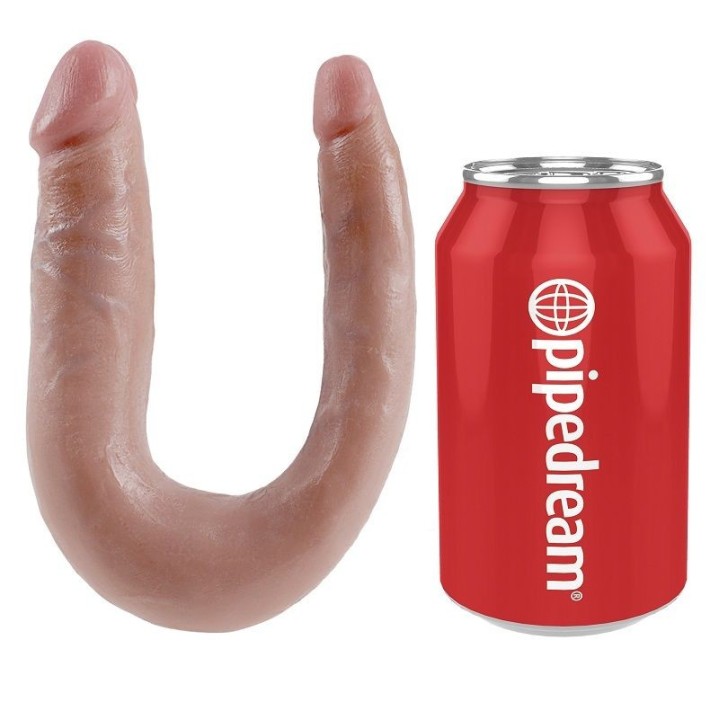 KING COCK - U-SHAPED SMALL DOUBLE TROUBLE FLESH 12.7 CM - PD5513-21 - Teknashop Ltd