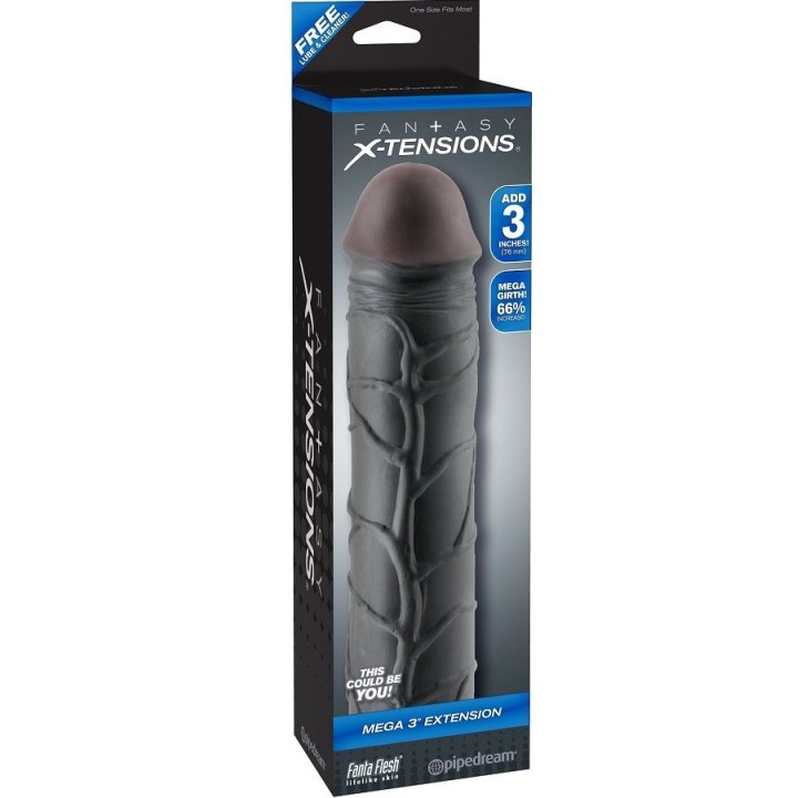 FANTASY X- TENSIONS - MEGA 3 EXTENSION BLACK - PD4115-23 - Teknashop Ltd