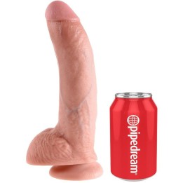 KING COCK - 9 DILDO FLESH WITH BALLS 22.9 CM - PD5508-21 - Teknashop Ltd