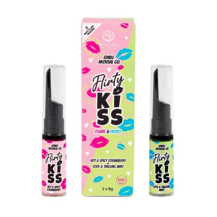 Flirty Kiss Strawberry and Mint Oral Sex Gels 2x8g - F3743 - Teknashop Ltd