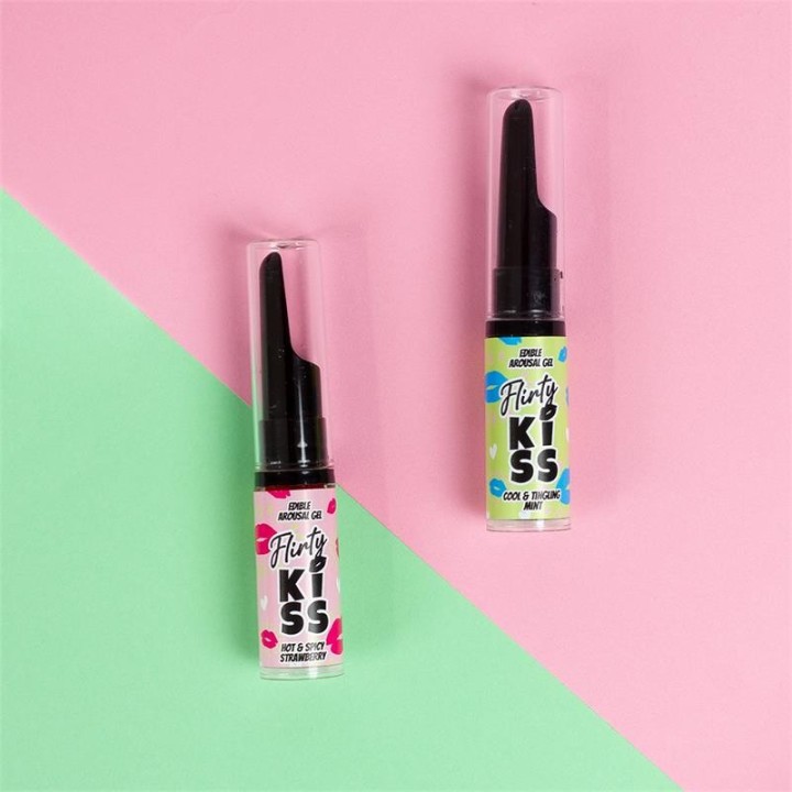 Flirty Kiss Strawberry and Mint Oral Sex Gels 2x8g - F3743 - Teknashop Ltd
