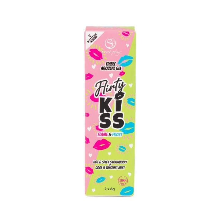 Flirty Kiss Strawberry and Mint Oral Sex Gels 2x8g - F3743 - Teknashop Ltd