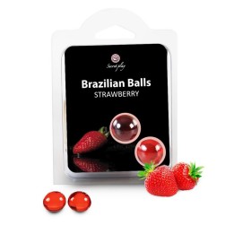 Set 2 Brazilian Balls Strawberry Aroma - F3385-7 - Teknashop Ltd