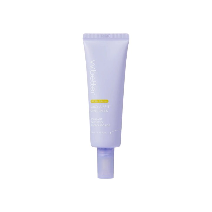 VV Better, Daily Airfit, UV Protection, Sunscreen Cream, For Face, SPF50+, 50 ml - Teknashop Ltd