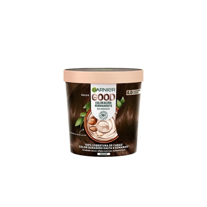 Garnier Good Coloración Permanente 4,0 Castaño Cacao 1 U - unisex - Teknashop Ltd