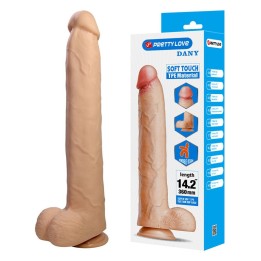 PRETTY LOVE - DANY FLEXIBLE REALISTIC DILDO WITH SUCTION CUP 36 CM -Ø- 5.6 CM - D-245950 - Teknashop Ltd