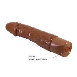 PRETTY LOVE - DONALD REALISTIC VIBRATOR 19.5 CM Ø 4 CM BROWN - D-246072 - Teknashop Ltd