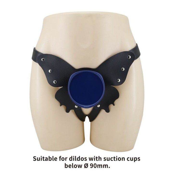 PRETTY LOVE - UNIVERSAL STRAP-ON HARNESS BRIEFS BLACK AND BLUE - D-246040 - Teknashop Ltd