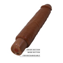 PRETTY LOVE - GAVIN REALISTIC VIBRATOR 25 CM Ø 5 CM BROWN - D-246071 - Teknashop Ltd
